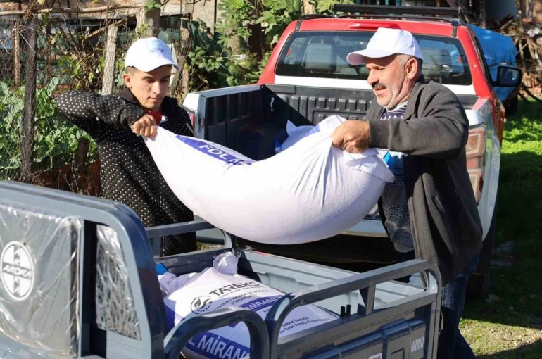 Yangın mağduru çiftçilere tarımsal destek 