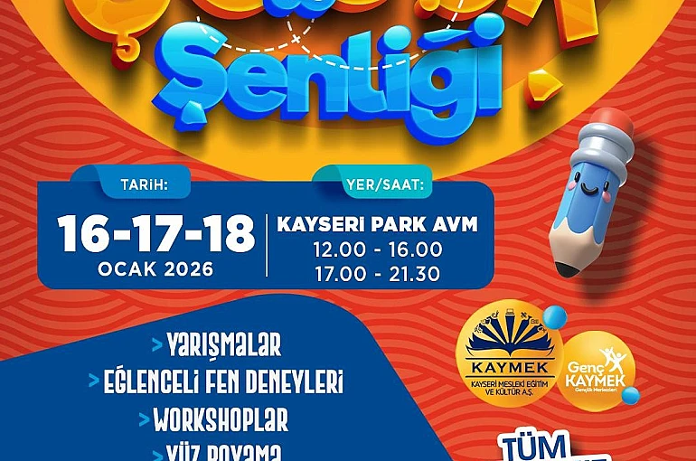 Yarıyıl tatilinde Genç KAYMEK Çocuk Şenliği yapılacak 