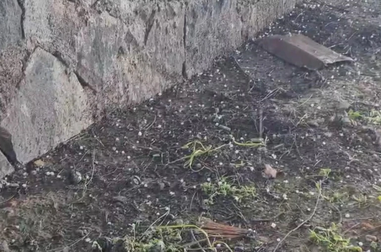 Yavuzeli’nde nohut büyüklüğünde dolu yağdı 