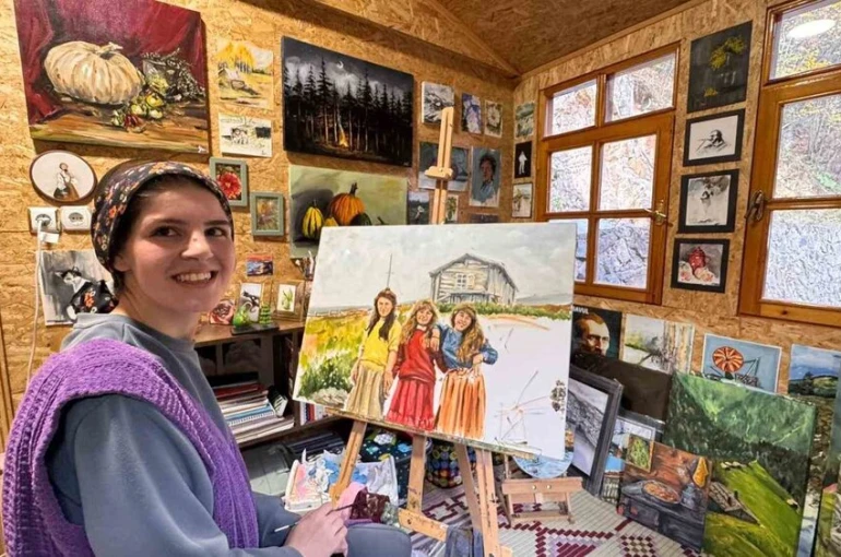 Yayla kültürünü ve Uzungöl’ün unutulan hikayelerini tuvale taşıyor 