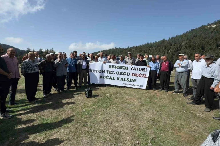 Yayladaki meraya tel örgü tepkisi 