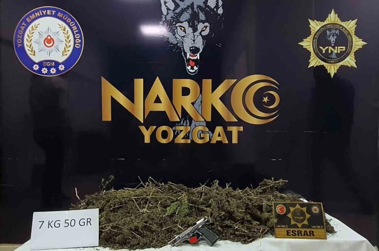 Yozgat’ta 7 kilo esrar ele geçirildi 
