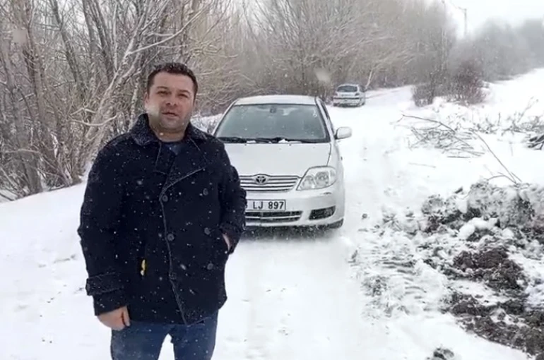 Yozgat’ta mahsur kalan araç özel idare ekiplerince kurtarıldı 