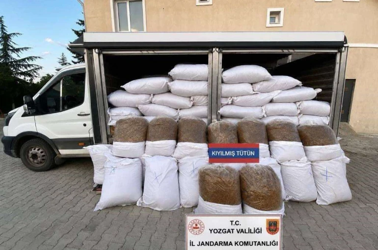 Yozgat’ta piyasa değeri 1 milyon 440 bin lira olan kaçak tütün ele geçirildi
