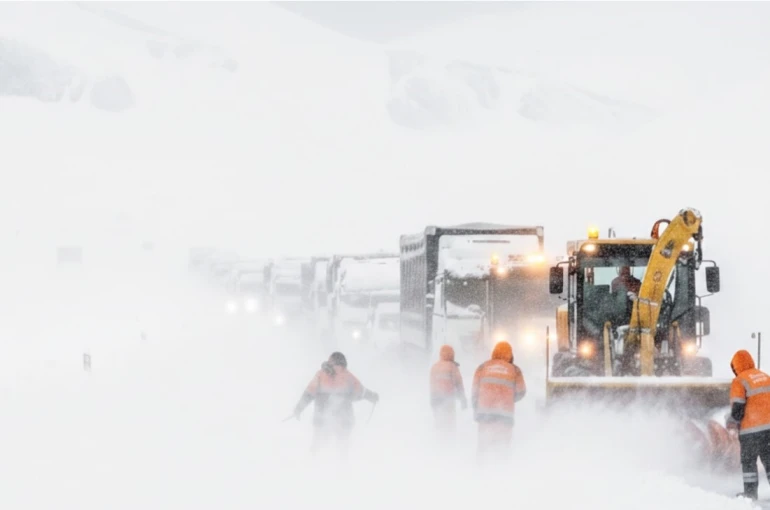 Yüksekova-Şemdinli kara yolu tipi nedeniyle ulaşıma kapatıldı 
