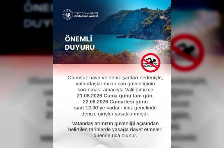 Zonguldak’ta iki gün boyunca denize girişler yasaklandı