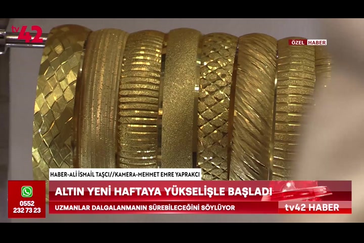 Altın yeni haftaya yükselişle başladı