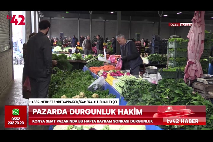 Konya Semt Pazarında bayram sonrası durgunluk hakim