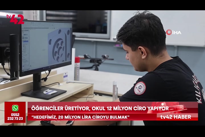 Öğrenciler üretiyor, okul 12 milyon ciro yapıyor