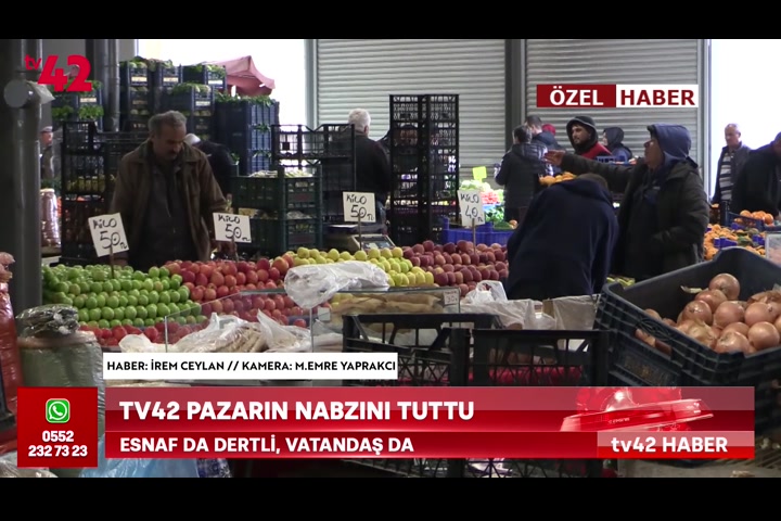 Tv42 pazarın nabzını tuttu