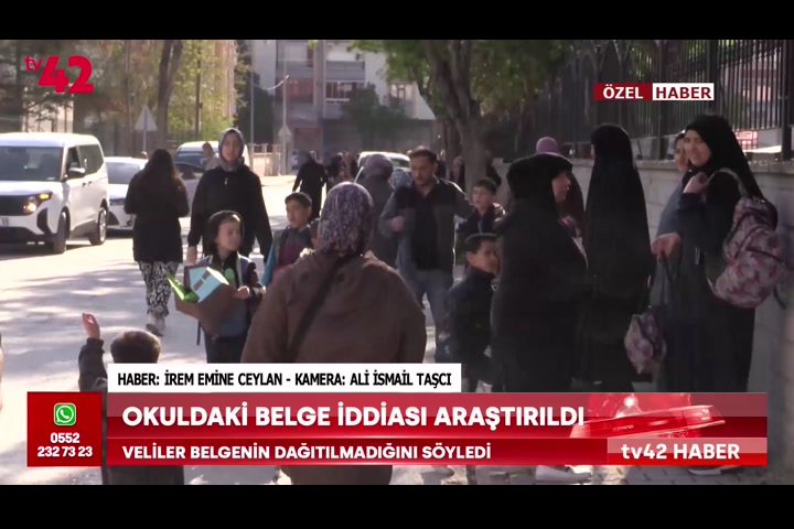 Okuldaki belge iddiası araştırıldı