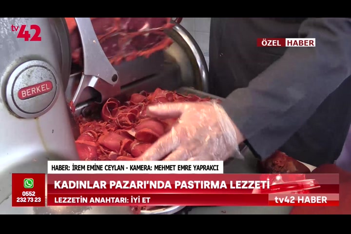 Kadınlar Pazarı’nda pastırma lezzeti