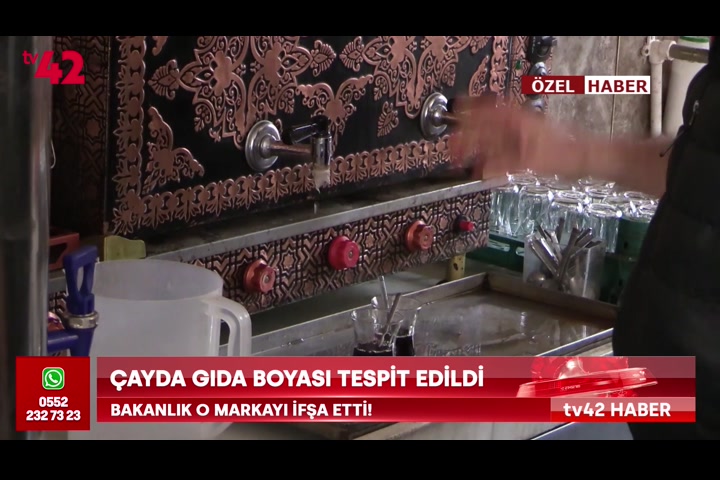 Çayda gıda boyası tespit edildi