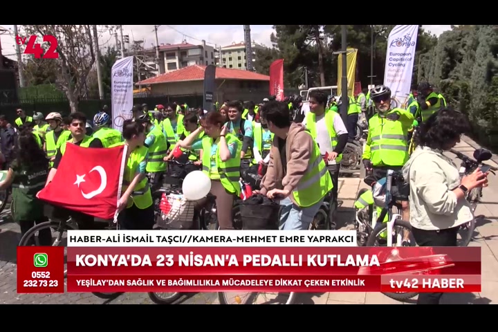 Konya’da 23 Nisan’a pedallı kutlama